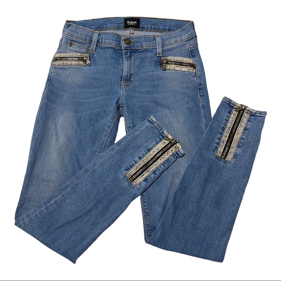 Hudson Jeans Denim - Hudson Light Wash Skinny Ankle Zip Jeans
